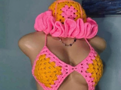 Vêtements crochete fait a base de là laine