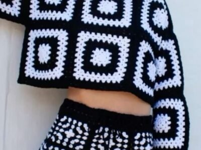 Vêtements crochete fait a base de là laine